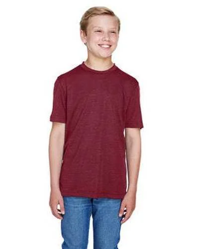 Team 365 TT11HY Youth Sonic Heather Performance T-Shirt - Sportmaroon Heather