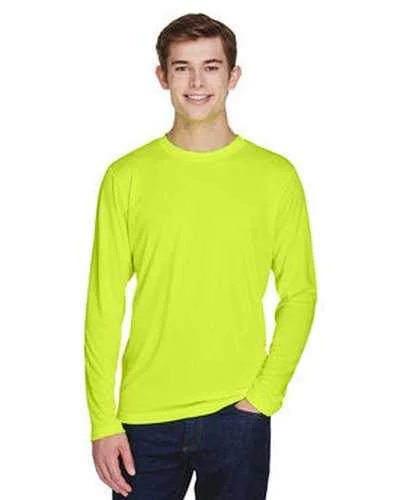 Team 365 TT11L Men's Zone Performance Long-Sleeve T-Shirt - Safety Yellow