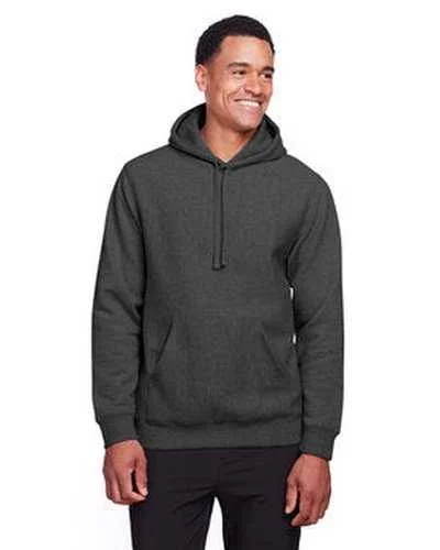 Team 365 TT96 Adult Zone Hydrosport Heavyweight Pullover Hooded Sweatshirt - Dark Gray Heathr