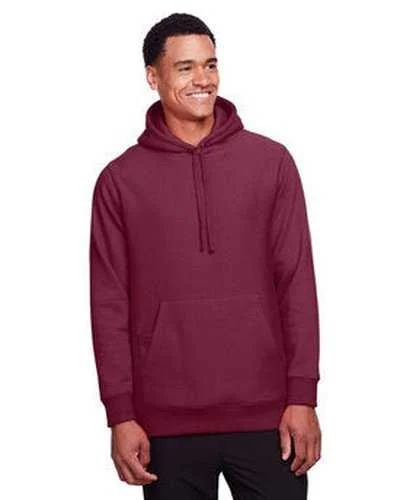 Team 365 TT96 Adult Zone Hydrosport Heavyweight Pullover Hooded Sweatshirt - Sportdark Maroon