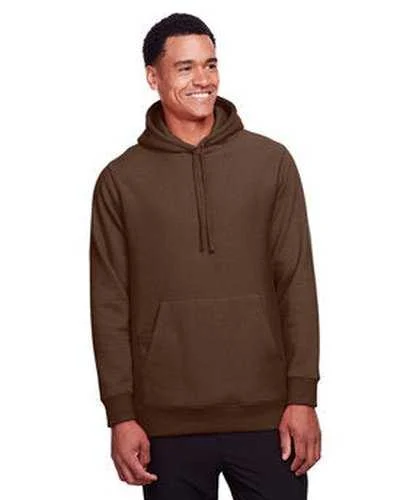 Team 365 TT96 Adult Zone Hydrosport Heavyweight Pullover Hooded Sweatshirt - Sport Dark Brown