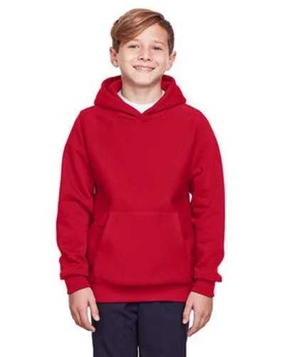 Team 365 TT96Y Youth Zone Hydrosport Heavyweight Pullover Hooded Sweatshirt - Sport Red