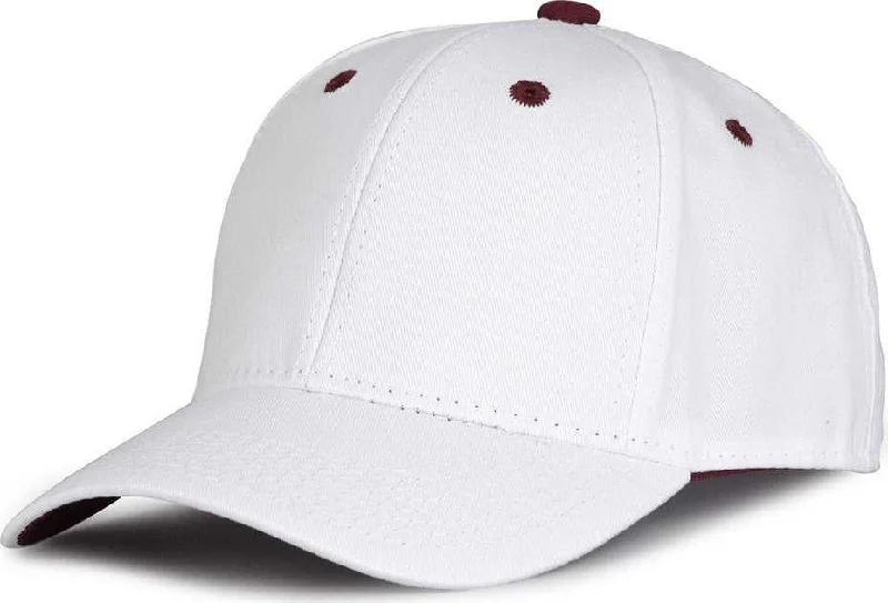 The Game GB2016 White Snapback Cotton Twill Cap - White Maroon