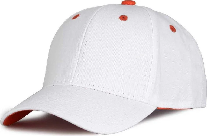 The Game GB2016 White Snapback Cotton Twill Cap - White Orange