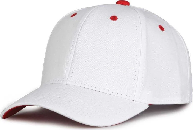 The Game GB2016 White Snapback Cotton Twill Cap - White Red