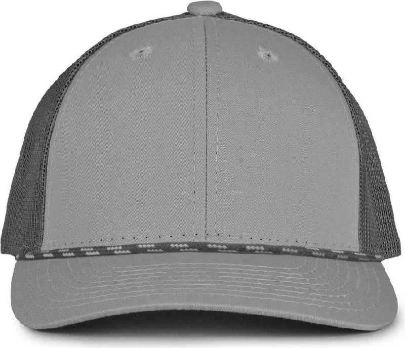 The Game GB452R Rope Everyday Trucker Cap - Gray Charcoal