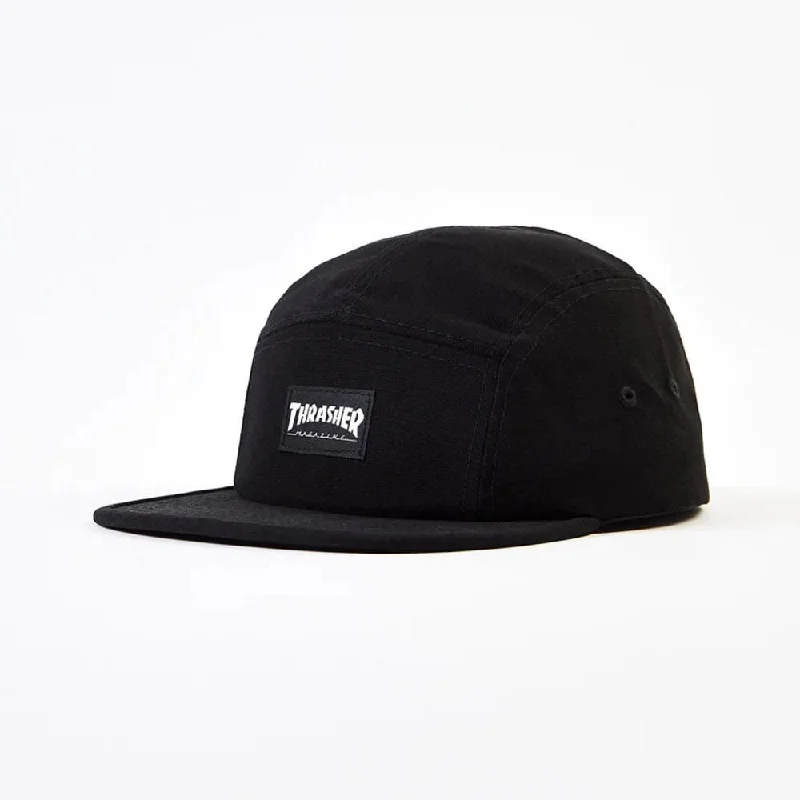 Thrasher Cap 5 Panel - Black