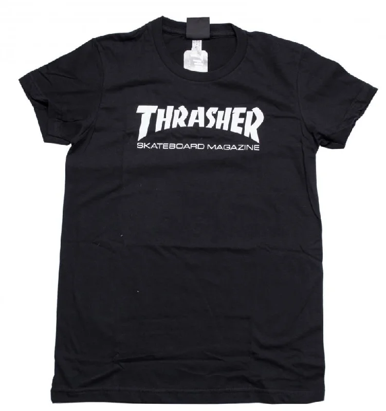 Thrasher Girls T-Shirt Skate Mag Logo - Black