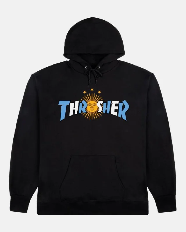 Thrasher Hoody Argentina Estrella - Black