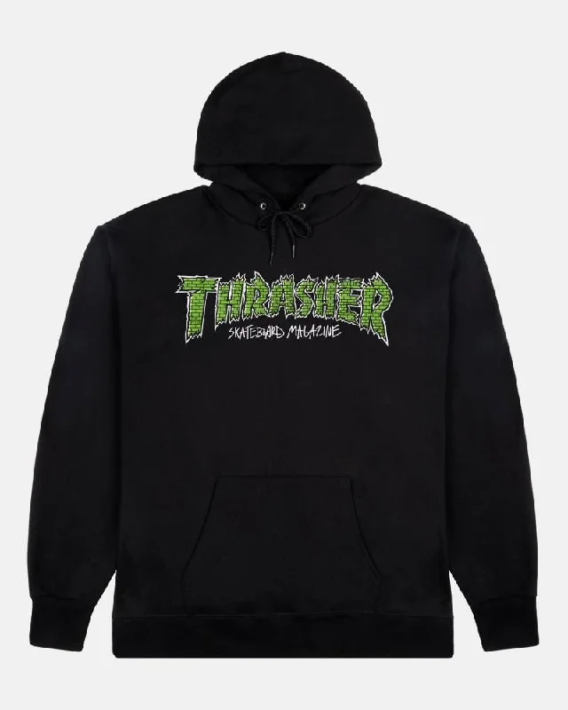 Thrasher Hoody Brick - Black