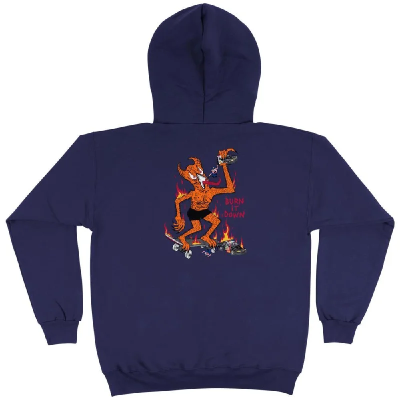 Thrasher Hoody Burn it Down - Navy