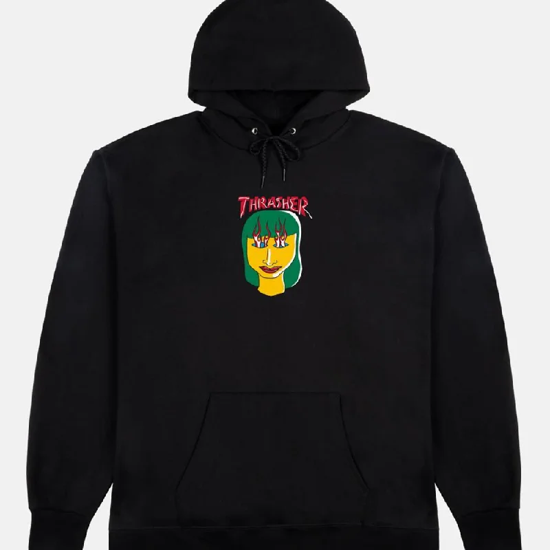 Thrasher Hoody Talk Shit By Gonz - Black