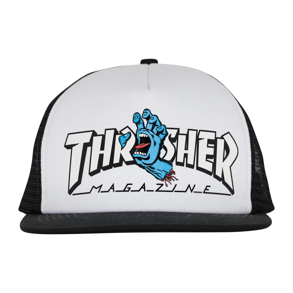 Thrasher Screaming Logo Trucker X Santa Cruz Hat