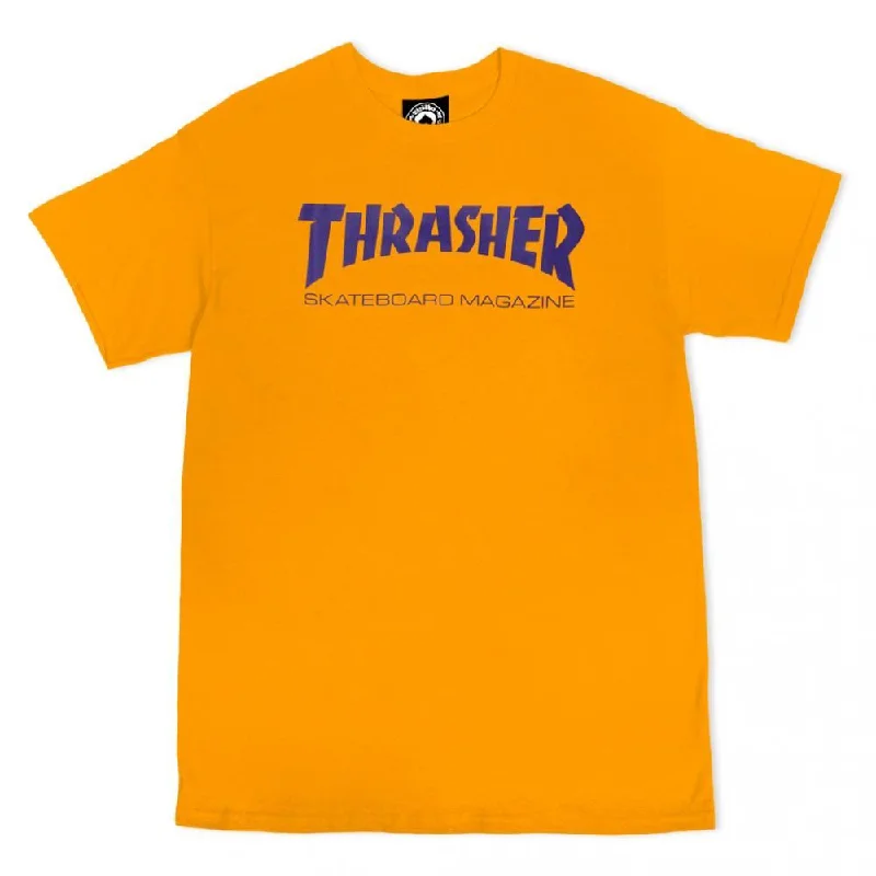 Thrasher T-Shirt Skate Mag - Gold / Purple