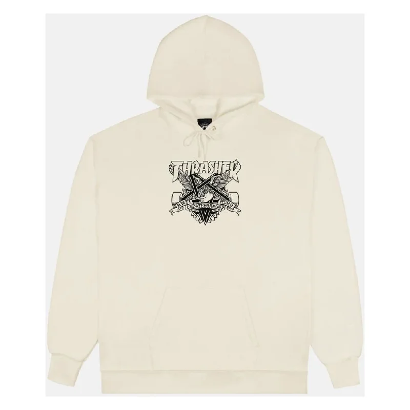 Thrasher X Antihero Hoodie Eaglegram - Sand