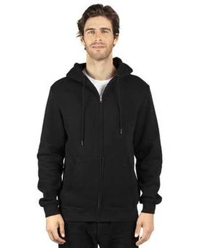 Threadfast Apparel 320Z Unisex ULIGHTimate Fleece Full-Zip Hooded Sweatshirt - Black