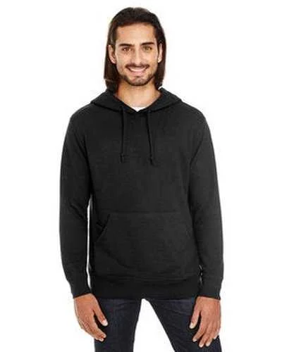 Threadfast Apparel 321H Unisex Triblend French Terry Hoodie - Black Solid