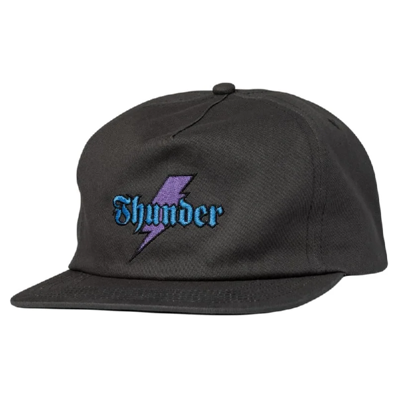 Thunder Snapback Bolt Script Charcoal - O/S