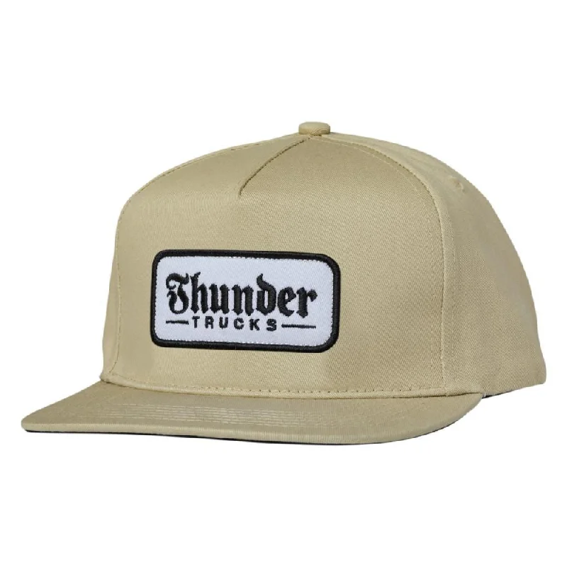 Thunder Snapback Script Patch Tan - O/S