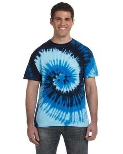 Tie-Dye CD100 Adult 54 oz, 100% Cotton T-Shirt - Blue Ocean