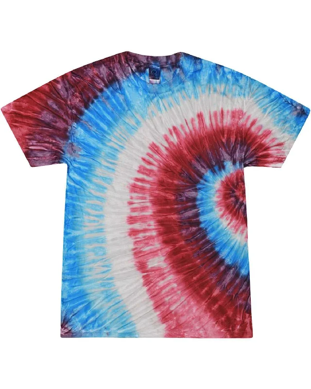 Tie-Dye CD100 Adult 54 oz, 100% Cotton T-Shirt - Fire Cracker