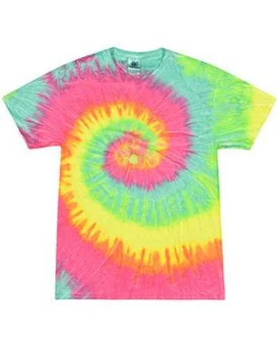 Tie-Dye CD100 Adult 54 oz, 100% Cotton T-Shirt - Minty Rainbow