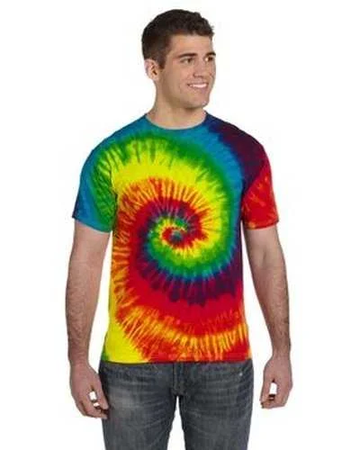 Tie-Dye CD100 Adult 54 oz, 100% Cotton T-Shirt - Reactive Rainbow