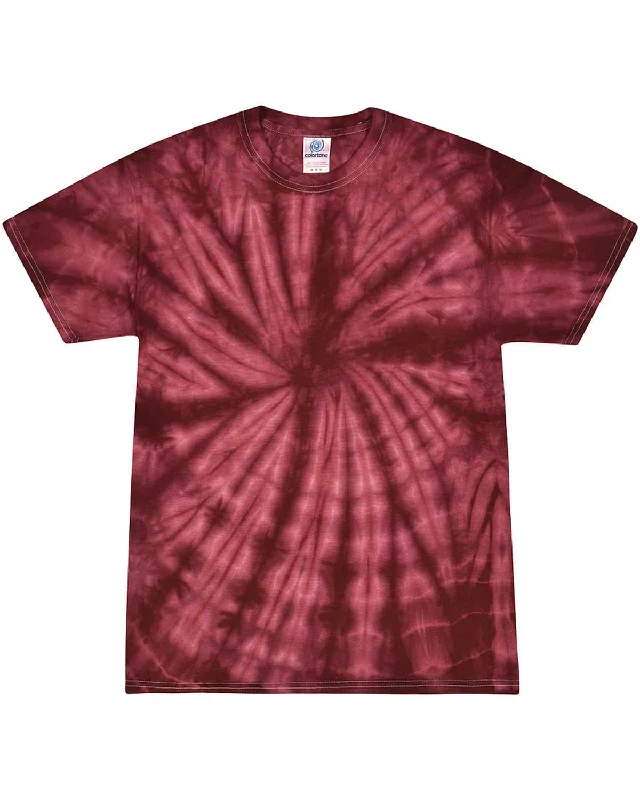 Tie-Dye CD101 Adult 54 oz 100% Cotton Spider T-Shirt - Spider Burgundy