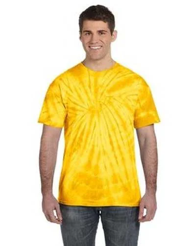 Tie-Dye CD101 Adult 54 oz 100% Cotton Spider T-Shirt - Spider Gold