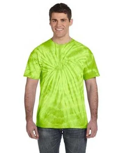 Tie-Dye CD101 Adult 54 oz 100% Cotton Spider T-Shirt - Spider Lime