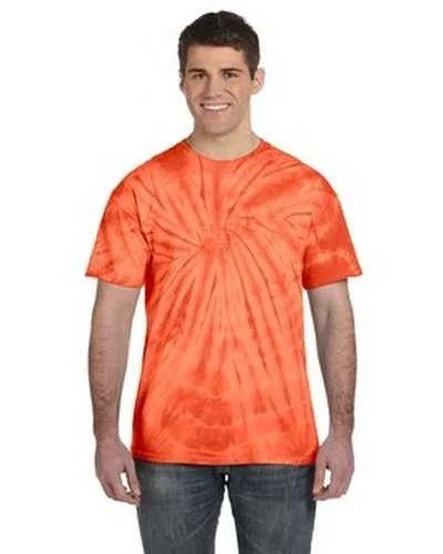 Tie-Dye CD101 Adult 54 oz 100% Cotton Spider T-Shirt - Spider Orange