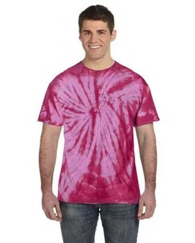 Tie-Dye CD101 Adult 54 oz 100% Cotton Spider T-Shirt - Spider Pink