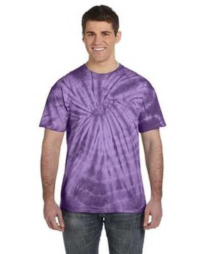 Tie-Dye CD101 Adult 54 oz 100% Cotton Spider T-Shirt - Spider Purple