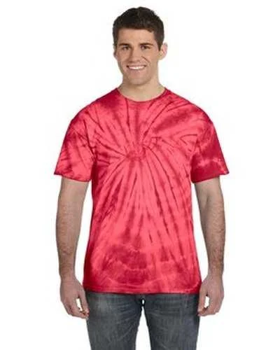 Tie-Dye CD101 Adult 54 oz 100% Cotton Spider T-Shirt - Spider Red