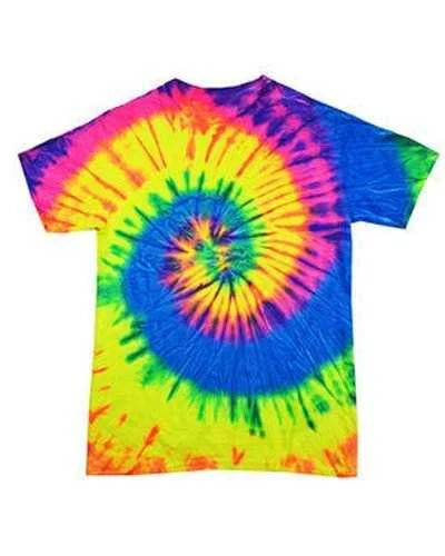 Tie-Dye CD1160 Toddler T-Shirt - Neon Rainbow