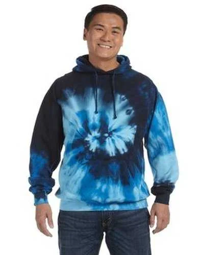 Tie-Dye CD877 Adult D Pullover Hooded Sweatshirt - Blue Ocean