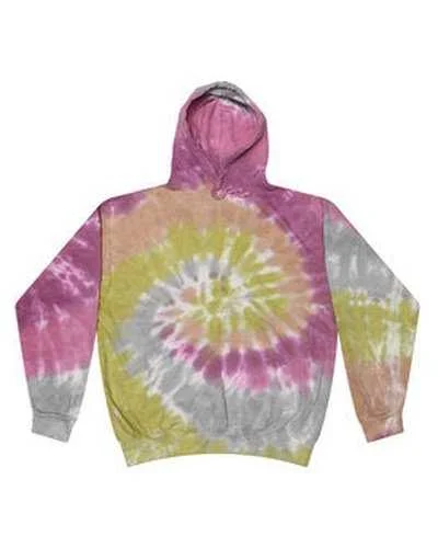 Tie-Dye CD877 Adult D Pullover Hooded Sweatshirt - Desert Rose