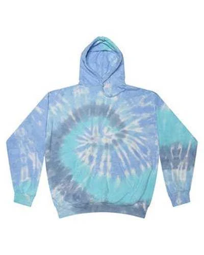 Tie-Dye CD877 Adult D Pullover Hooded Sweatshirt - Lagoon