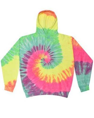 Tie-Dye CD877 Adult D Pullover Hooded Sweatshirt - Minty Rainbow