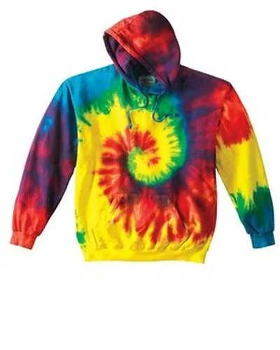 Tie-Dye CD877 Adult D Pullover Hooded Sweatshirt - Reactive Rainbow