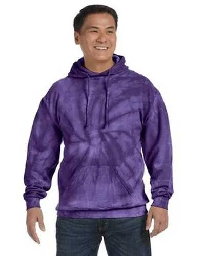 Tie-Dye CD877 Adult D Pullover Hooded Sweatshirt - Spider Purple