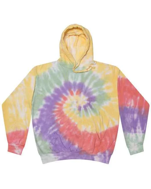 Tie-Dye CD877 Adult D Pullover Hooded Sweatshirt - Zen Rainbow