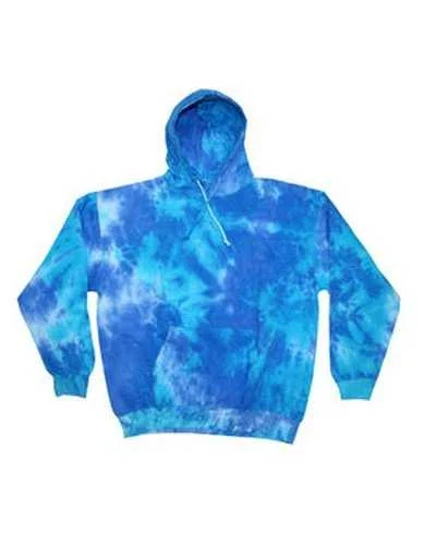 Tie-Dye CD877Y Youth 85 oz D Pullover Hooded Sweatshirt - Blue Mix