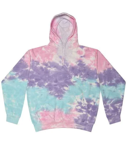 Tie-Dye CD877Y Youth 85 oz D Pullover Hooded Sweatshirt - Cotton Candy