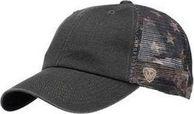 J. America TW5506 Adult Offroad Cap - Black Flagtacular