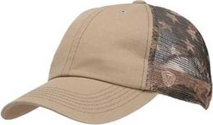 J. America TW5506 Adult Offroad Cap - Khaki Flagtaculr