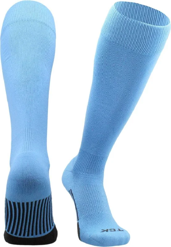 TCK Dugout Solid Color Knee High Sports Socks - Columbia Blue