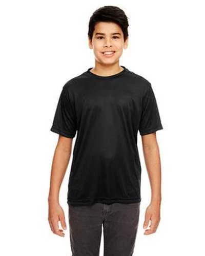 Ultraclub 8620Y Youth Cool & Dry Basic Performance T-Shirt - Black