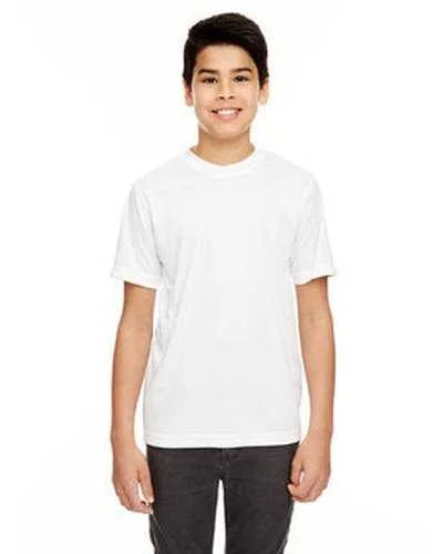 Ultraclub 8620Y Youth Cool & Dry Basic Performance T-Shirt - White