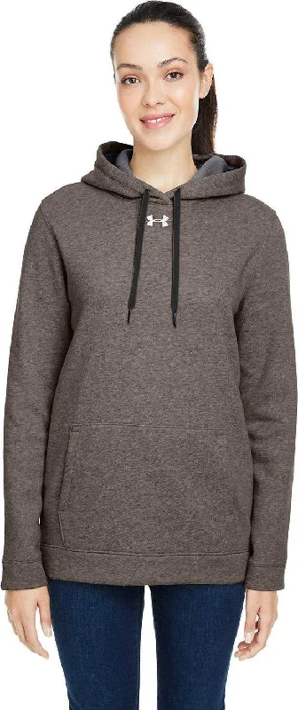 Under Armour 1300261 Ladies' Hustle Pullover Hooded Sweatshirt - Carbon Heather Gray